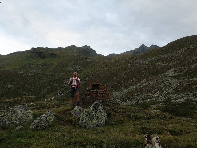 Ich zwischen Pforzheimer Hütte und Gleirschbach (22. Aug.)