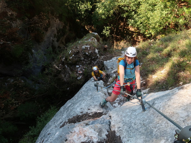 Falkenstein-Klettersteig: Stefan und Romana in der schwierigen Variante