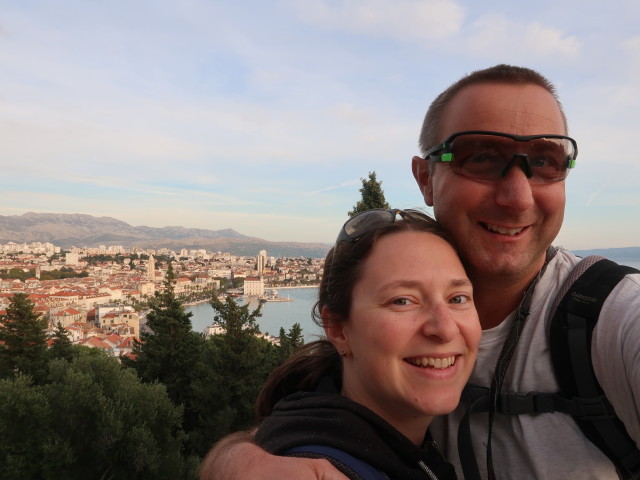 Sabine und ich am Prva vidilica na Marjanu in Split (26. Okt.)