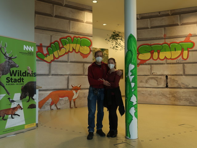 Ich und Sabine in der Sonderausstellung 'Wildnis Stadt'