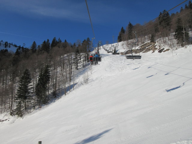 Talabfahrt Hintersee Steilhang von der Hinterseebahn aus