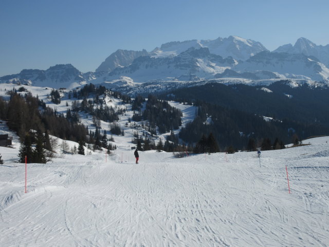 Markus auf der Piste La Brancia - Pralongiá II (21. März)