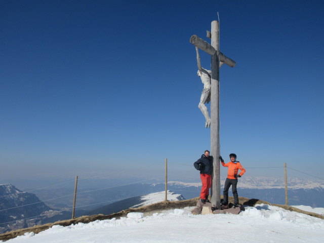 Markus und ich auf der Secëda, 2.519 m (25. März)
