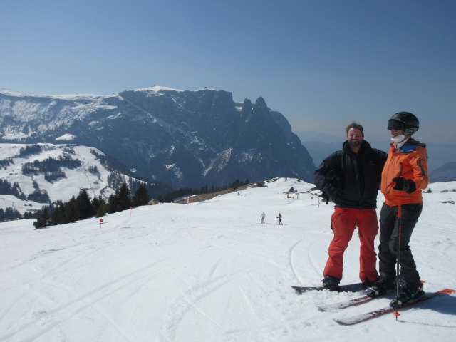 Markus und ich auf der Piste Alpin (25. März)