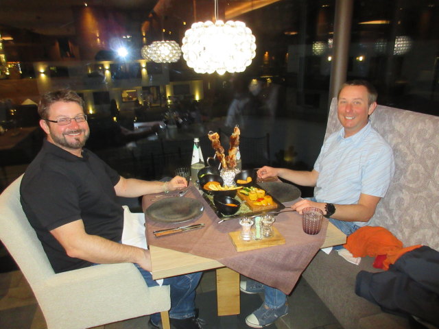 Markus und ich im Hotel Freina (26. März)