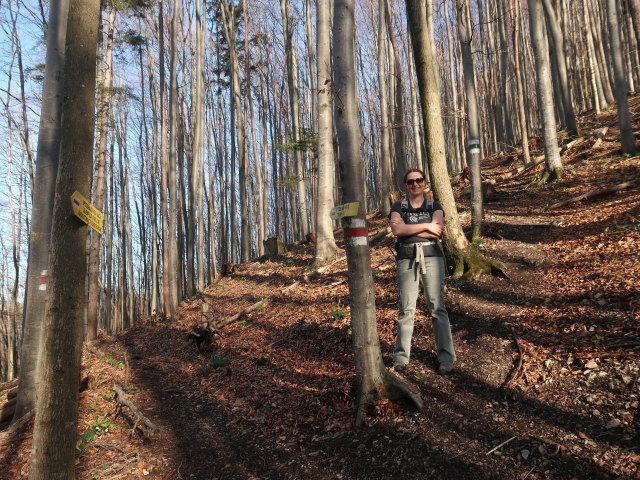 Sabine am Spitzbrandkogelsteig zwischen Spitzbrandkogel und Ulreichshöhe