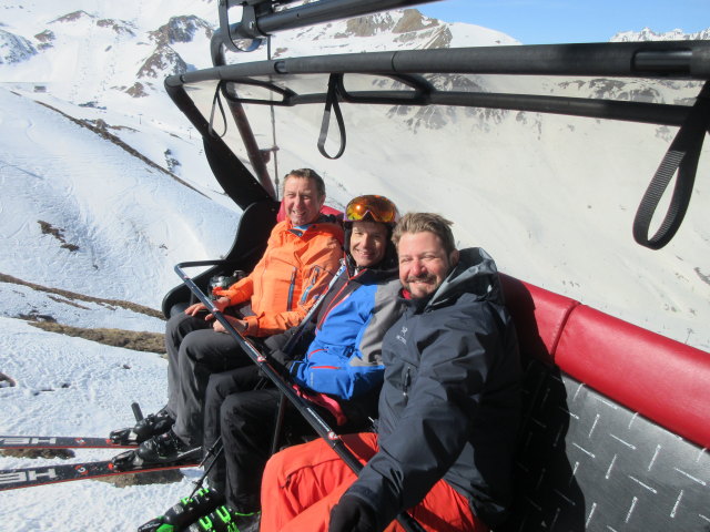 Ich, Stefan und Markus in der Lange-Wand-Bahn (20. Apr.)