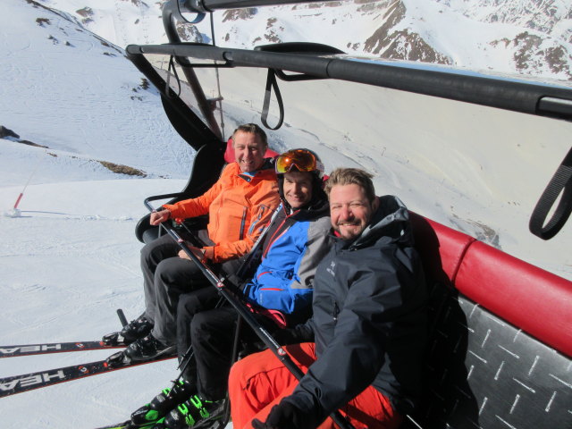 Ich, Stefan und Markus in der Lange-Wand-Bahn (20. Apr.)