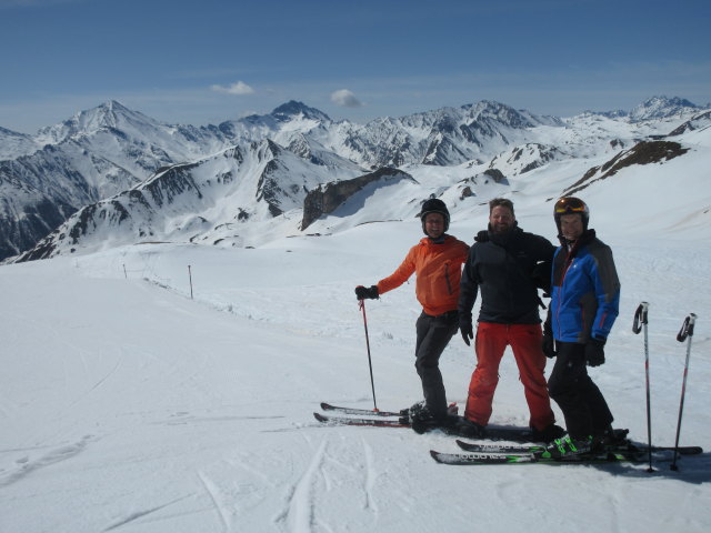 Ich, Markus und Stefan auf der Piste 76 (20. Apr.)