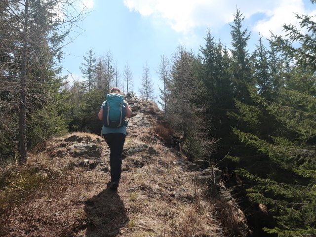 Sabine zwischen Jagdhütte Sattler und Schwarzkogel