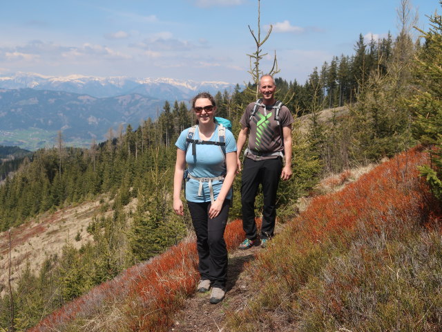Sabine und Frank zwischen Schwarzkogel und Bucheck