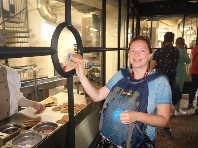 Sabine in der Kamphuisen Siroopwafelfabriek in Gouda (21. Mai)