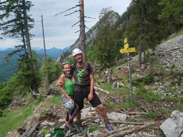 Ursa und Frank zwischen Kaltau und Pyramide