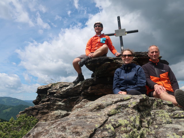 Ich, Sabine und Frank am Hohen Stein, 723 m