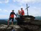 Frank, Sabine und ich am Hohen Stein, 723 m