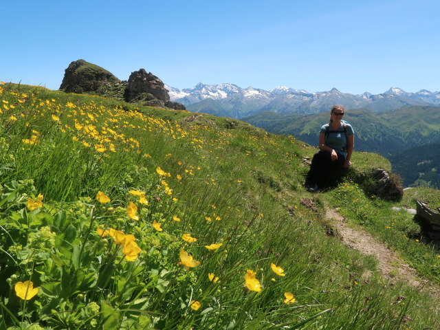 Sabine zwischen Muttenjoch und Rötenspitze (12. Juni)