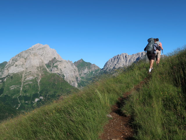 Christoph und Larissa zwischen Unterer Spielbodenalm und Oberer Spielbodenalm