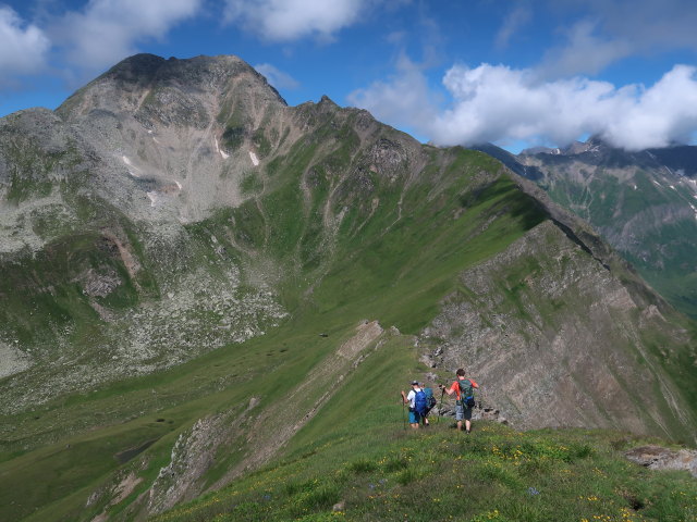 Georg, Sarah und Christian zwischen Krippenhöhe und Mauternitzscharte (2. Juli)