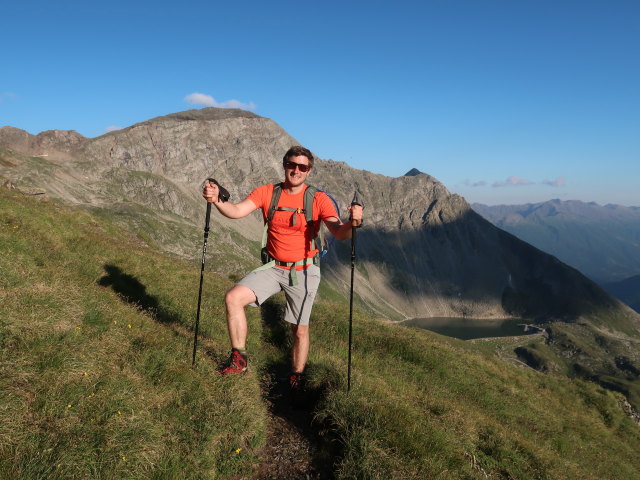 Christian am Duisburg-Hannover-Weg zwischen Feldseescharte und Duisburger Hütte (2. Juli)