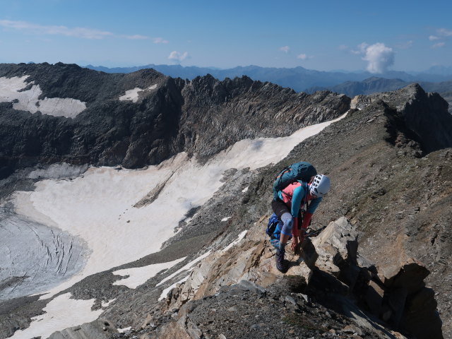 Georg und Sarah zwischen Eisseehaus und Baumbachspitze (3. Juli)