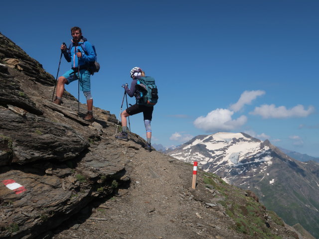 Georg und Sarah zwischen Schareck und Herzog-Ernst-Spitze (3. Juli)