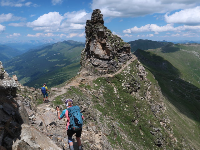 Georg und Sarah am Pröllweg zwischen Riffelhöhe und Niedersachsenhaus (3. Juli)