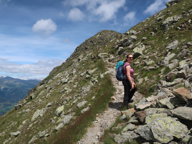 Sabine zwischen Hochgräntenjoch und Demut (9. Juli)