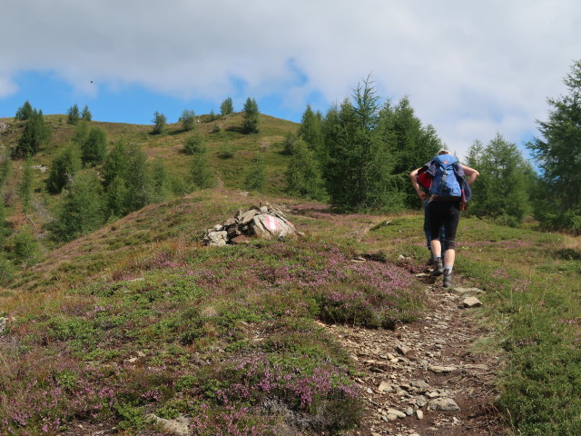 und Karin zwischen Gamperlehütte und Böses Weibele