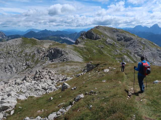 Birgit und Thomas zwischen Monte Cavallo di Pontebba und Creta di Pricot