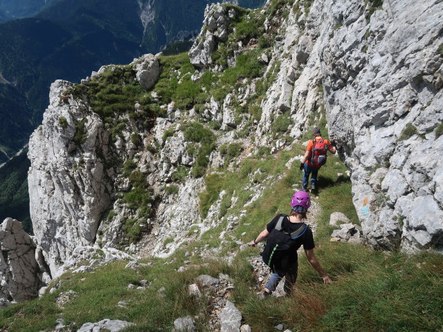 Birgit und Thomas zwischen Creta di Pricot und Sella della Pridola