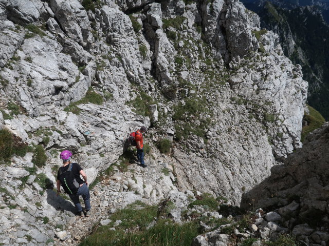 Birgit und Thomas zwischen Creta di Pricot und Sella della Pridola