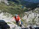 Via Ferrata Enrico Contin: Thomas zwischen Forcella Contin und Ausstieg