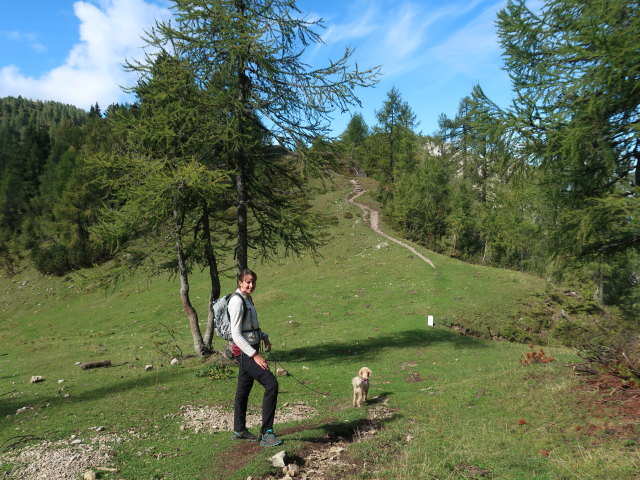 Larissa zwischen Schwarzkogel und Mallestiger Mittagskogel