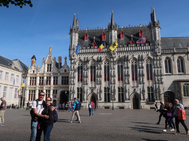 Ich und Sabine am Burg in Brugge (26. Mai)