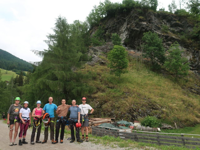 Josef, Ursa, Sonja, Frank, Arian, Werner und ich beim Villgratenbach