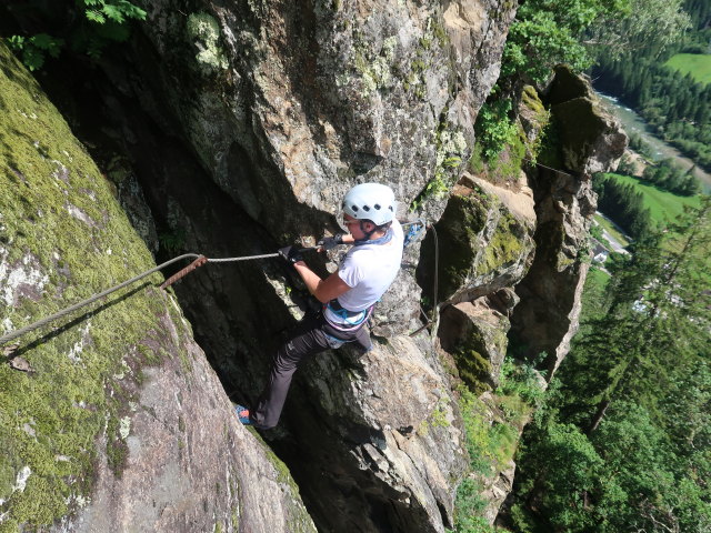 Danielsberg-Klettersteig: Ursa im Spreizschritt
