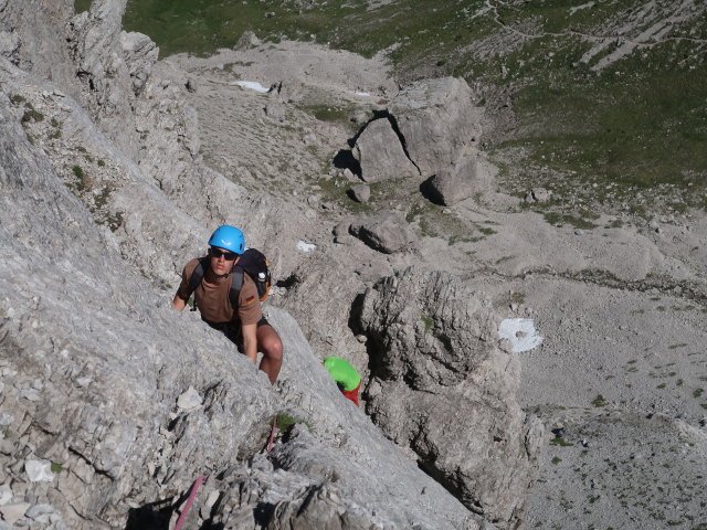 Klaus-Waldner-Gedenkweg: Arian in der 2. Seillänge