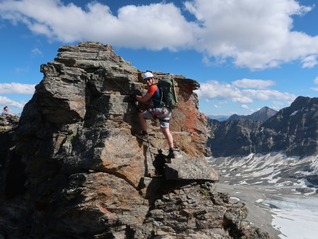 Christian am Kristallwand-Klettersteig (15. Juli)
