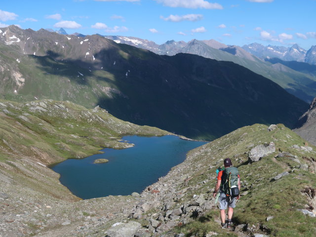 Christian zwischen Kristallwand-Klettersteig und Badener Hütte (15. Juli)