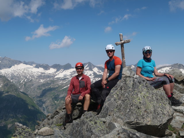 Ich, Christian und Ursa am Wildenkogel, 3.021 m (16. Juli)