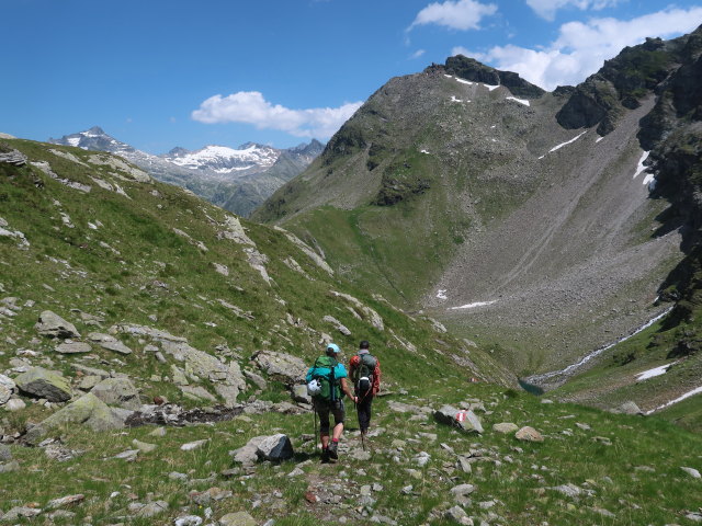 Ursa und Christian am Wildenkogelweg zwischen Seewand und Löbbenbach (16. Juli)