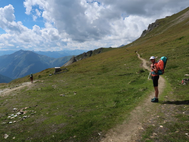 Ursa und Larissa im Berger Törl, 2.651 m (13. Aug.)