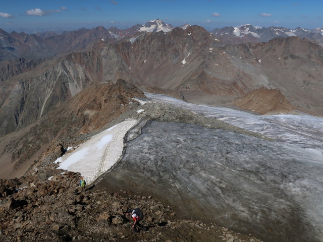 Aaron und Ronald zwischen Similaun und Niederjochferner (20. Aug.)