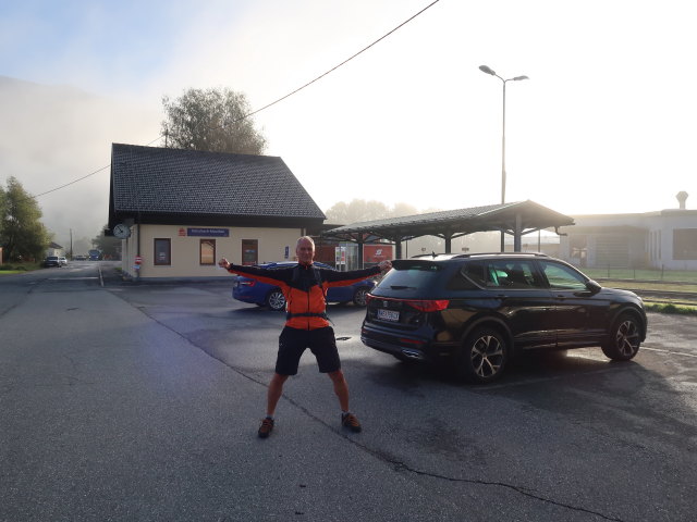 Frank beim ehemaligen Bahnhof Kötschach-Mauthen, 710 m