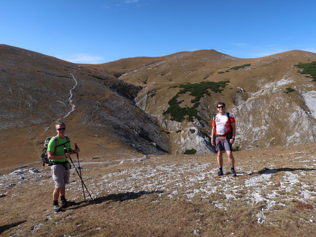 Aaron und Ronald zwischen Edelweißboden und Hochturm