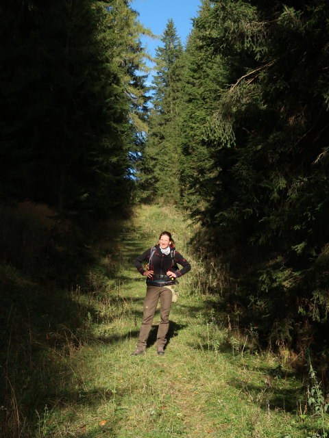 Bernadette zwischen Hinteralm und Halsmoaralmhütte