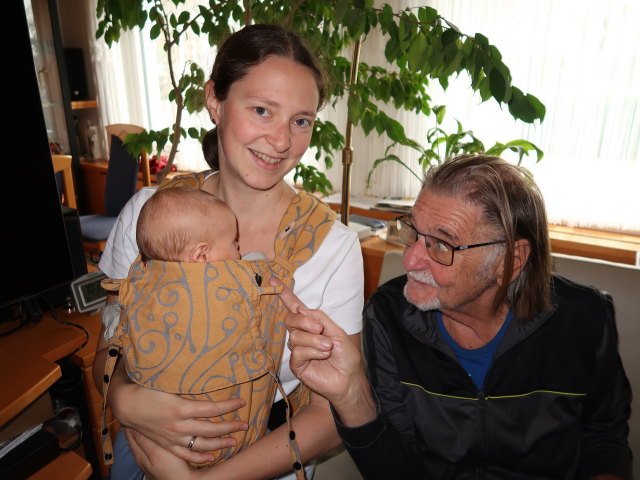 Nils, Sabine und Papa im Haus meiner Eltern