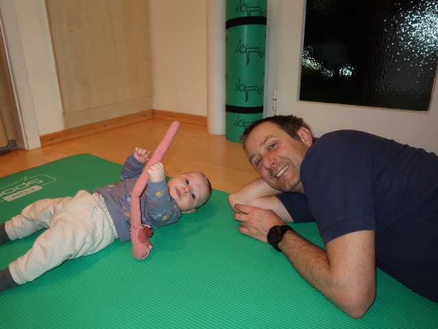 Nils und ich in Brigittes Wohnung