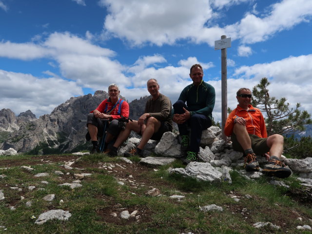 Josef, Frank, Andreas und ich am Monte Popéna Basso, 2.224 m