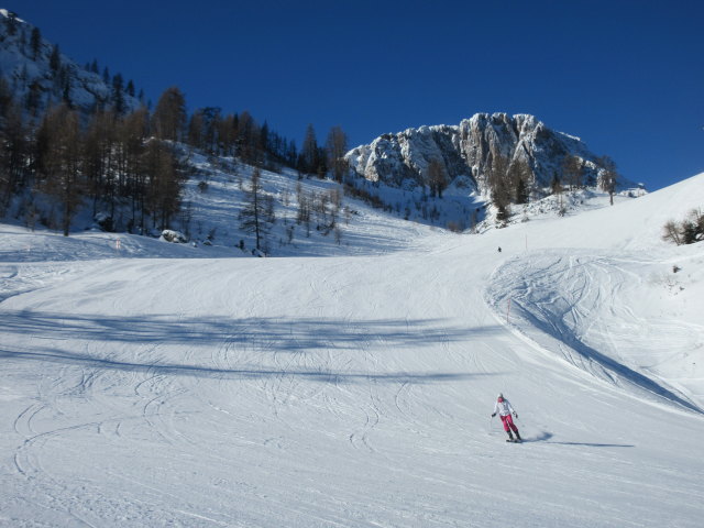 Larissa auf der Schnittlauchkofel-Abfahrt